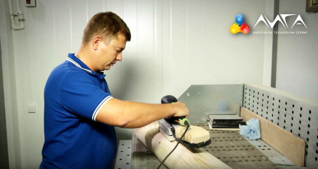 Шлифовка бревна Шлифовка бревна